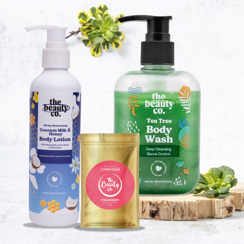 the beauty co Detoxifying Routine Combo | 2 and Strawberry Coffee Scrub